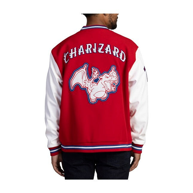 Charizard Red Baseball Varsity Jacket - Adult