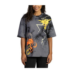 Zapdos & Galarian Zapdos Black Oversize T-Shirt - Adult