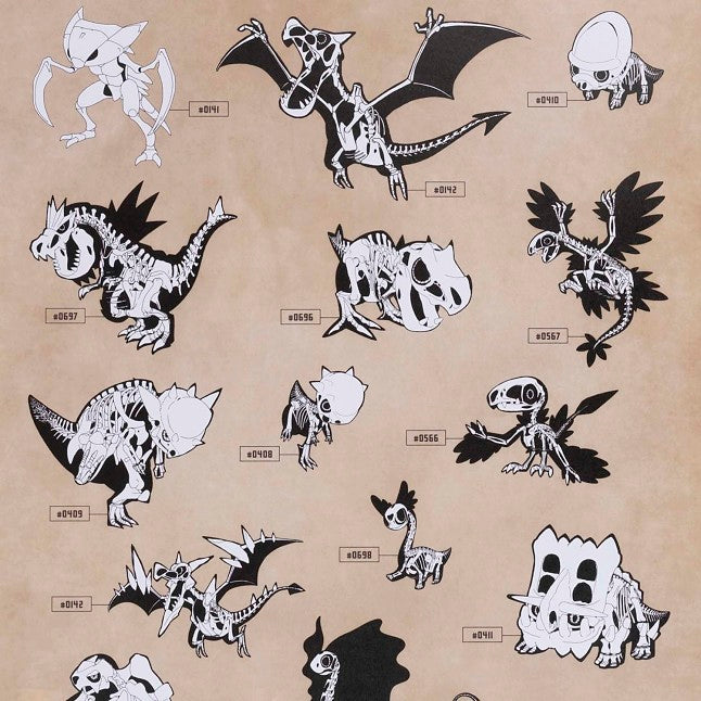 Pokémon Fossil Museum: Skeletons Poster