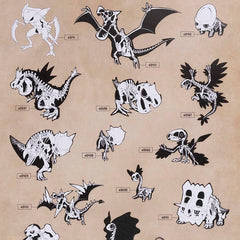 Pokémon Fossil Museum: Skeletons Poster