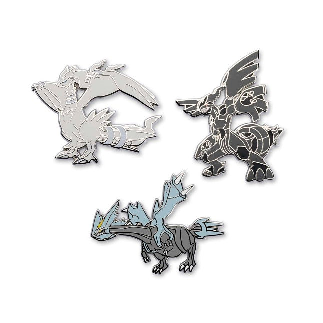 Reshiram, Zekrom & Kyurem Pokémon Pins (3-Pack)