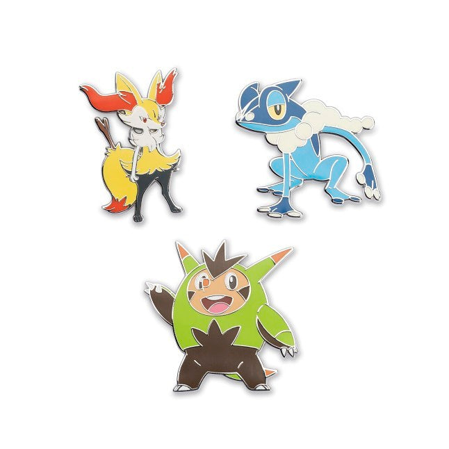 Quilladin, Braixen & Frogadier Pokémon Pins (3-Pack)