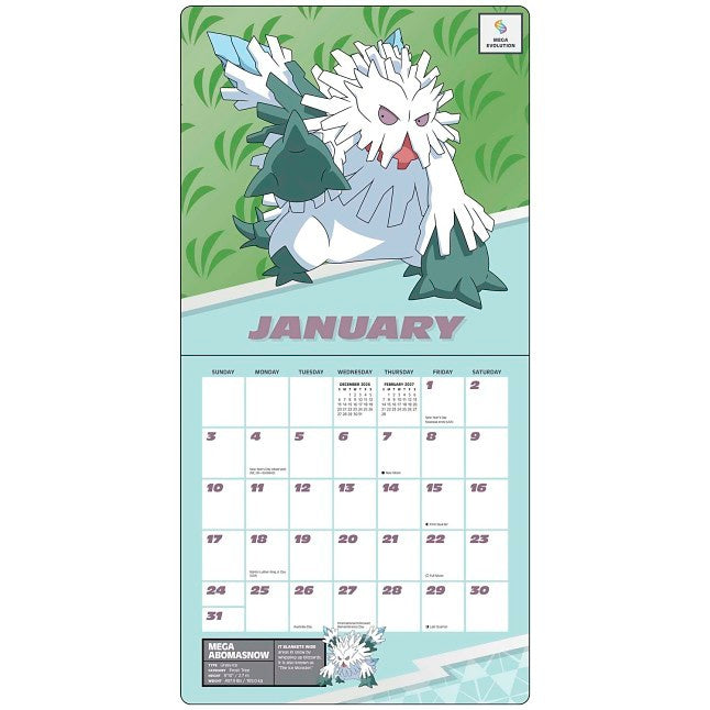 Pokémon 2027 Wall Calendar