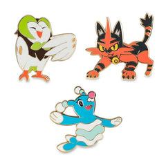 Dartrix, Torracat & Brionne Pokémon Pins (3-Pack)