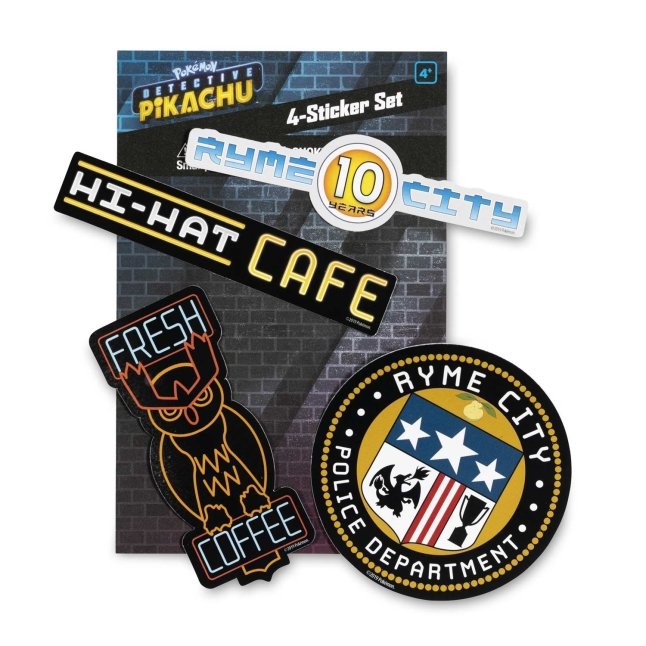 POKÉMON Detective Pikachu Movie Stickers (4-Pack)