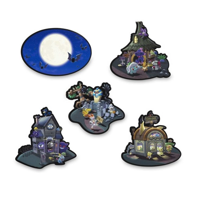 Haunted Pokémon Village Window Clings (5-Pack)