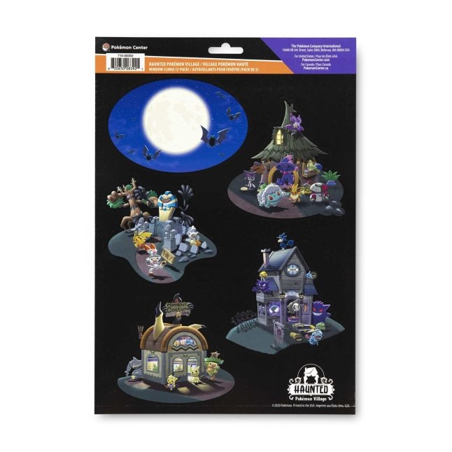 Haunted Pokémon Village Window Clings (5-Pack)
