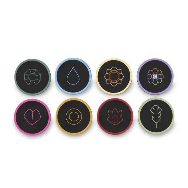 Kanto Gym Badge Coasters (8-Pack)