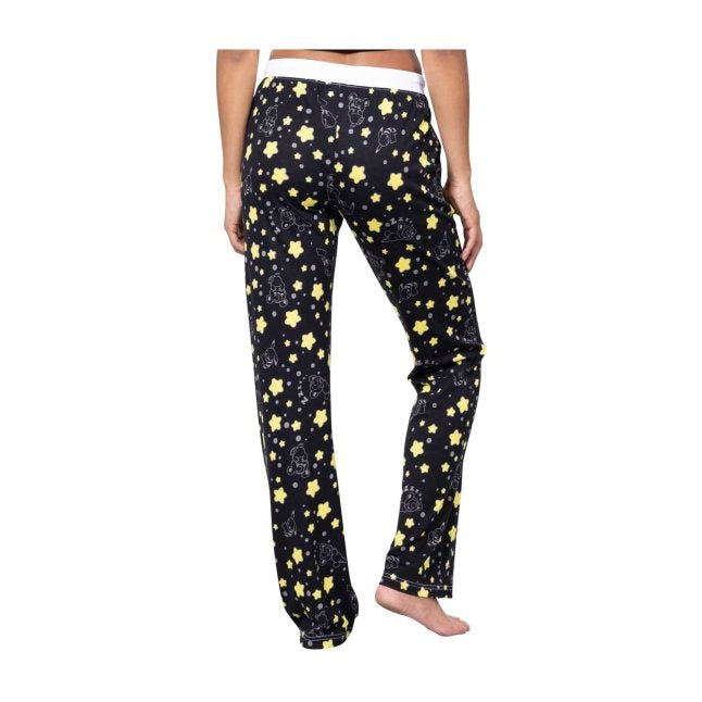 Pikachu & Teddiursa Black & Yellow Lounge Pants - Women