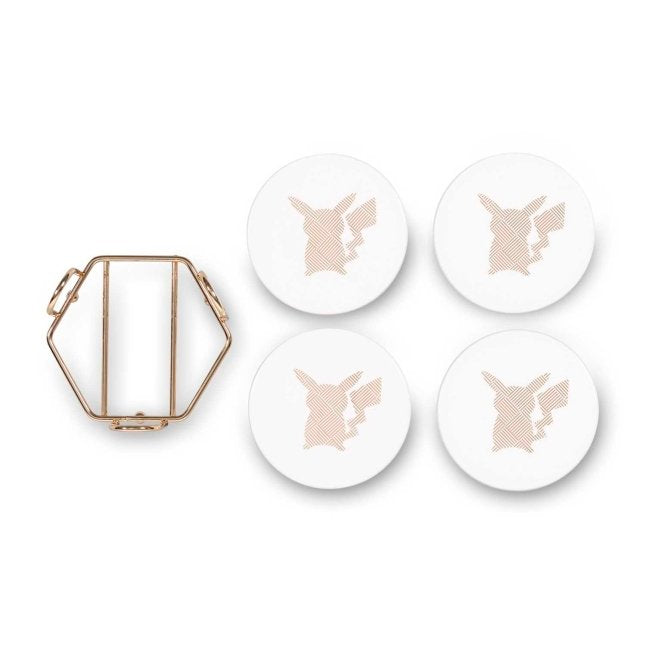 Pikachu White Coasters (4-Pack)