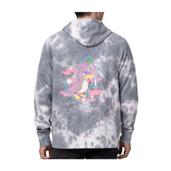 Farfetch'd Pokémon Take Flight Gray Tie-Dye Zip-Up Hoodie - Adult