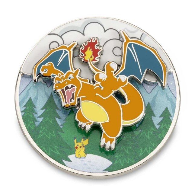 Charizard Flying High Pokémon Spinning Scenes Pin