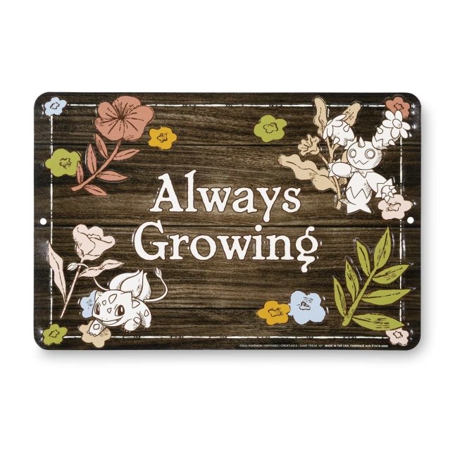 Always Growing Pokémon Gardening Tin Sign