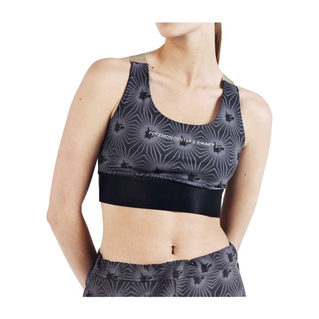 Pokémon Center × Craft: Pikachu Core Charge Black Sports Top - Women