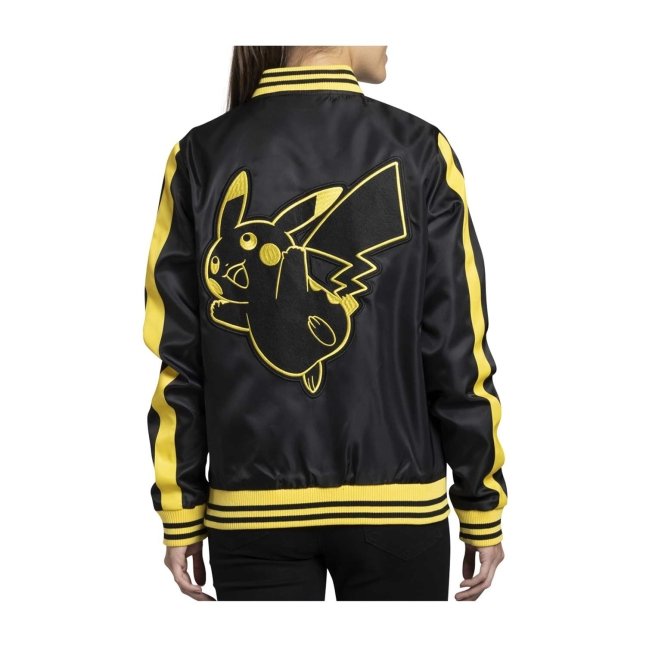 Pikachu Pokémon Jackets Black Snap-Down Jacket - Adult