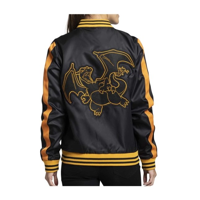 Charizard Pokémon Jackets Black Snap-Down Jacket - Adult