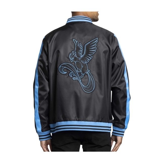 Articuno Pokémon Jackets Black Snap-Down Jacket - Adult