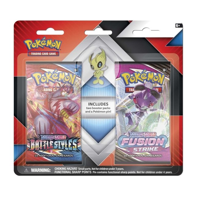 Pokémon TCG: 2 Booster Packs & Celebi Collector's Pin