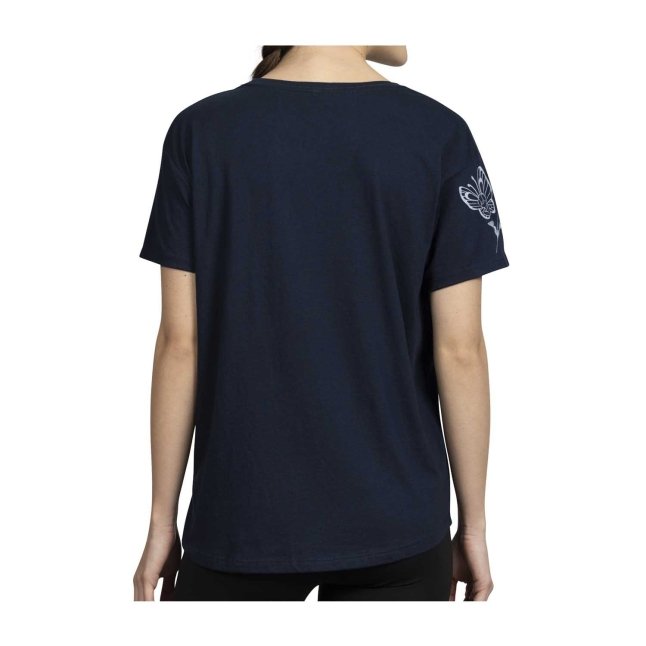 Butterfree, Parasect & Leafeon Pokémon Nature: Spring Navy Crew Neck T-Shirt - Women