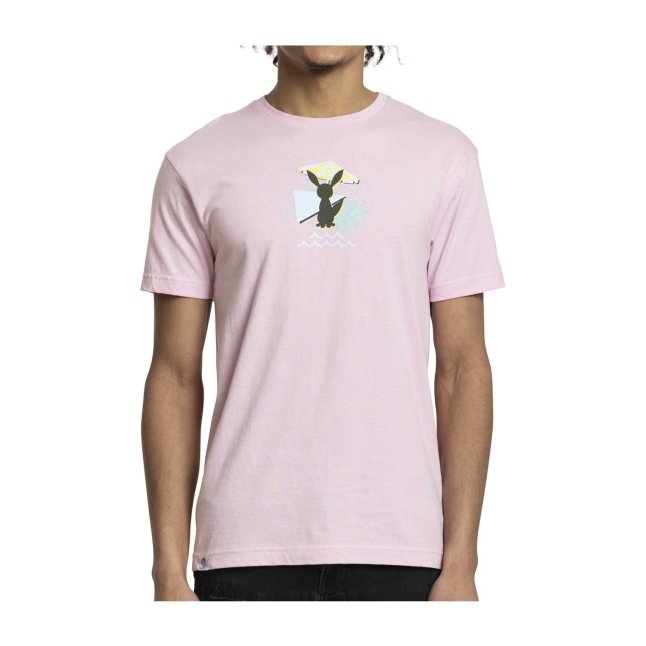 Espeon & Umbreon Summer Fun Light Pink Relaxed Fit Crew Neck T-Shirt - Adult