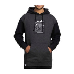Gyarados Pokémon Take Flight Charcoal & Black Heavyweight Pullover Hoodie - Adult