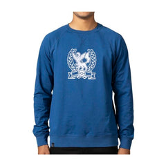 Leafeon Crest Pokémon Nature: Fall Blue Crew Neck Sweatshirt - Adult