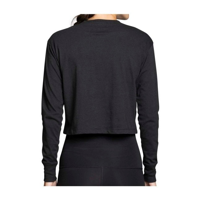 Eevee Pokémon Nature: Fall Black Heavyweight Crop Long-Sleeve Shirt - Women