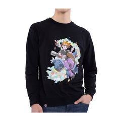 Blue Pokémon Trainers Black French Terry Crew Neck Sweatshirt - Adult