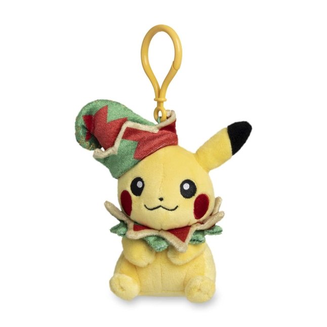 Pikachu Pokémon Holiday Workshop Plush Key Chain - 5 ½ In.