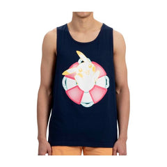 Pikachu Pokémon Summer Days Navy Fitted Tank Top - Men