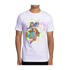 Nessa Pokémon Trainers White Relaxed Fit Crew Neck T-Shirt - Adult