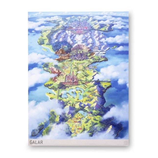 Galar Pokémon Region Maps Poster
