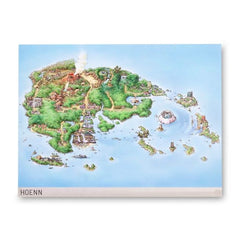 Hoenn Pokémon Region Maps Poster