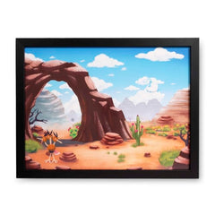 Rocky Desert Pokémon Soothing Scenes Framed Wall Art