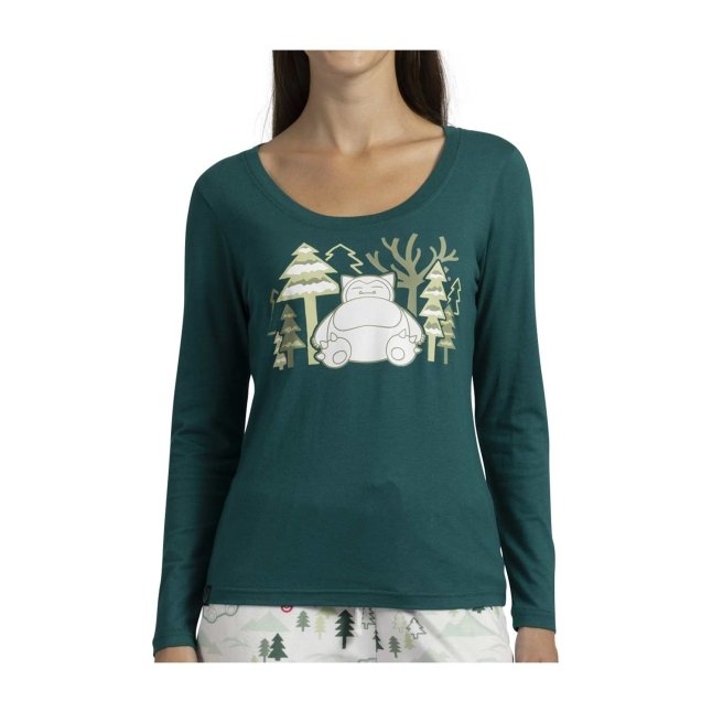 Wintergreen Snorlax Scoop Neck Long-Sleeve T-Shirt - Women