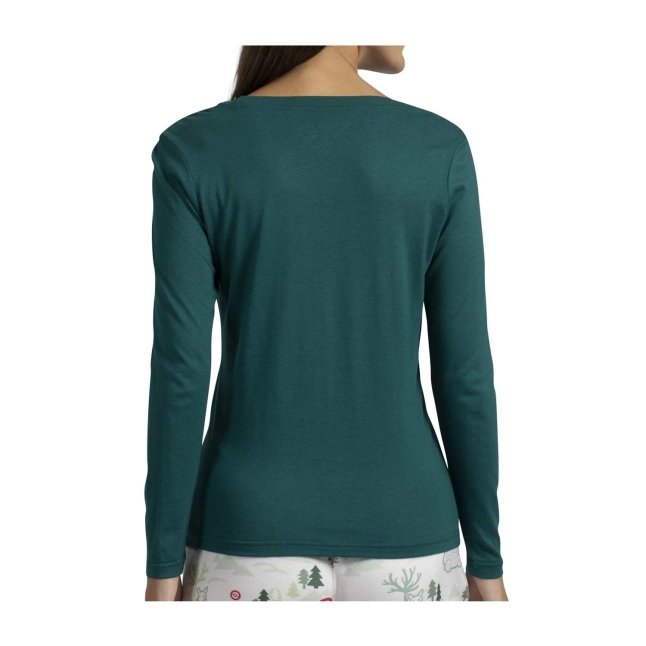 Wintergreen Snorlax Scoop Neck Long-Sleeve T-Shirt - Women