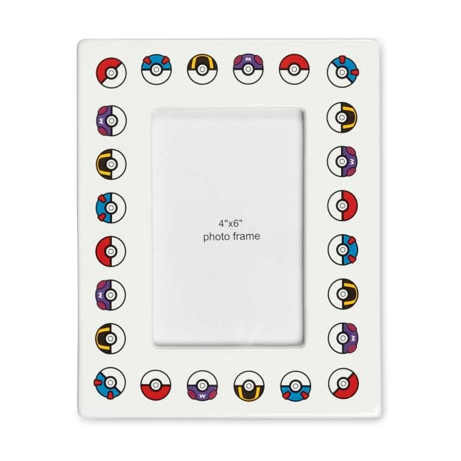 Poké Balls Pokémon Home Accents White Ceramic Picture Frame