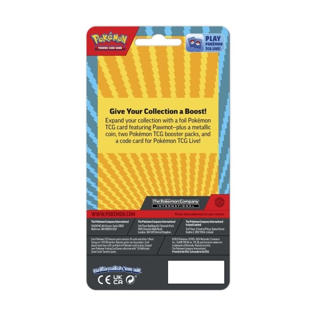 Pokémon TCG: Pawmot Card with 2 Booster Packs & Coin