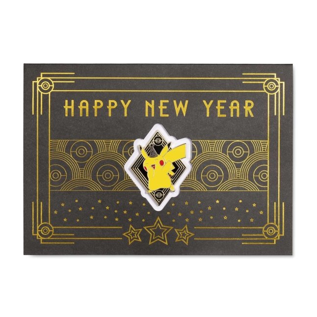 Pikachu Grand New Year Pokémon Pin & Greeting Card