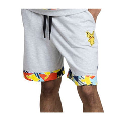Pikachu Mix Pokémon Lounge Gray Shorts - Men