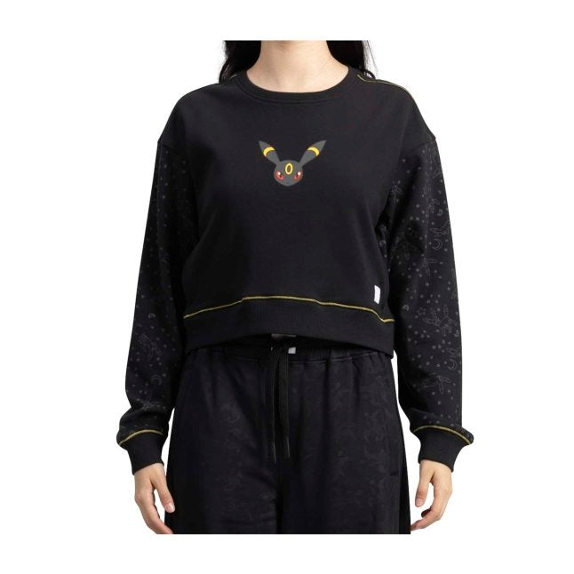 Umbreon Pokémon Lounge Black Crop Sweatshirt - Women