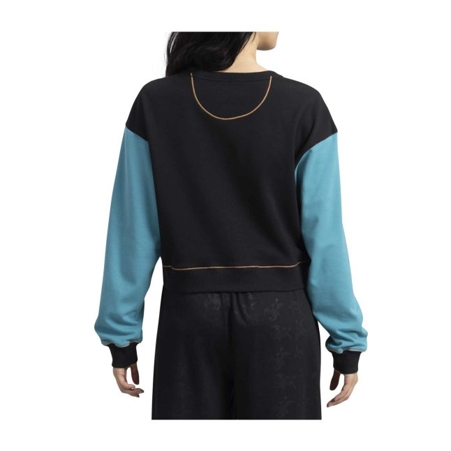 Charizard Pokémon Lounge Black & Teal Crop Sweatshirt - Women