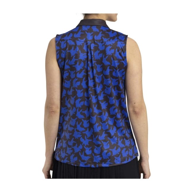 Eevee Pokémon Clubhouse Black Sleeveless Polo Shirt - Women