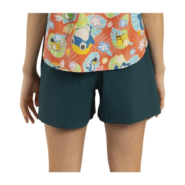 Pikachu Pokémon Tropical Teal Shorts - Women
