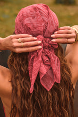 Headscarf in Red Print